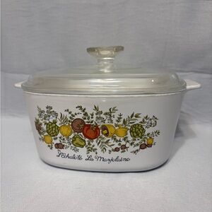 Vintage Corningware “Spice Of Life” 3 QT Casserole Dish with Lid A-3-B